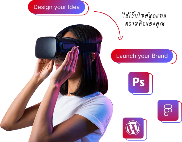 a woman wearing a virtual reality headset
